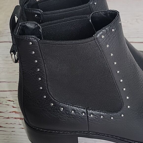 COLE HAAN Black Waterproof Studded Ankle Boots Size 8.5 - Picture 5 of 8